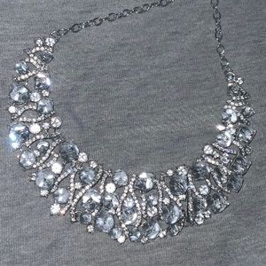 Chunky glass. & rhinestones